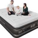 CHILLSUN 2026 Upgraded Queen Air Mattress with Built in Pump, 3 Mins Quick Self-Inflation Blow Up Mattress, Flocked Top Inflatable Mattress, Leak-Proof Airbed for Camping Guests and Home