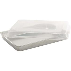 Nordic Ware Natural High Sided Sheet Cake Pan, Silver, High Sided With Lid