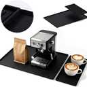 Silicone Coffee Mat, 24 Inches 16 Inches Bar Mat, Suitable to Be Placed under Coffee Machines and Dish Racks, Black