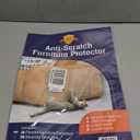 10 Pack XL Anti Cat Scratch Furniture Protector - Couch Protector from Cat Claws w/Twist Pins - Heavy Duty, Strong, Clear, Easy-to-Apply Scratching Deterrent and Shield for Sofa