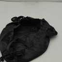 Drawstring Cosmetic Bag for Women - Travel Accessories for Women Travel Make Up Organizer Bag for Toiletry with Brush Area (Black)