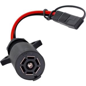 VIAIR 7-Way Power Access - 7-Way Trailer Plug to 2-Pin SAE Connector with 12 Gauge Wire & Smart Connect Compatible - 12V Power Supply for Air Compressor, Truck, RV, Boat & ATV Hitch Adapter