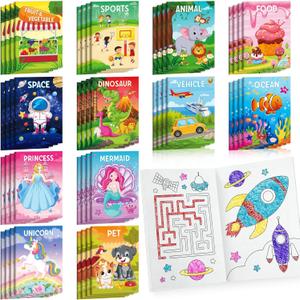BenLouis Coloring Books Party Favors Bulk Mini Coloring Books for Kids Ages 4-8-12 Small Activity Books For Birthday Party Gifts Goodie Bags Stuffers Classroom Travel Activity24pcs Classic