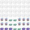 Pack of 40 2.2 x 2.2 x 1.8 Inches Acrylic Containers Clear Box with Lids for Display Acrylic Gift Box & Clear Multi Purpose Organizer Candy Storage for Cosmetics, Makeup, Jewelry, Party Favor