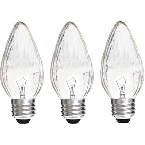 F15 40W Incandescent Light Bulbs, Daylight White 5000K,ge Light Bulbs 40 watt,Dimmable,E26 Medium Base,Vintage Wrinkle Glass Cover,3 Pack