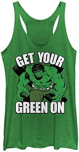 Marvel Classic Green Hulk Women's Racerback Tank Top, XS