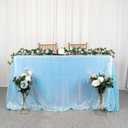 ShiDianYi Iridescent Blue Tablecloth 90X132 Inch, Sequin Tablecloth Rectangle, Mermaid Table Cloth, Shimmer Talbe Cover for Party,Birthday,Weddings Decor