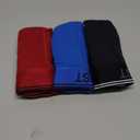 2(X)IST mens Cotton Stretch No Show Trunk 3-pack (Large, Scotts Red/Black/Skydiver)