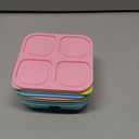 Canfanni 4 Pcs Snack Box Containers Set, Reusable 4 Compartment Lunchable Container with 2Pcs Sauce Containers, Stackable BPA-Free Bento Box for School, Work, Travel (4 Color)