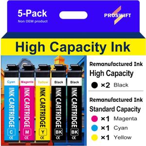 232XL Ink Cartridges Combo Pack Remanufactured Replacement for Epson 232 Ink Cartridge 232XL 232 XL Works with WF-2930, WF-2950, XP-4200, XP-4205 Printer (2 Black, Cyan, Yellow, Magenta)