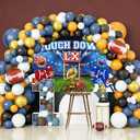 Mocsicka Touch Down Banner 2026 Super Football Birthday Party Decorations 2026 LX Touch Down Happy Birthday Banner for Kids boys Football Birthday Bakcdrop Party Supplies (Blue, 70.8 x 43.3 Inch)