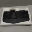 Ergonomic Wireless Keyboard Mouse Combo, Bluetooth/2.4G Split Design Keyboard with Palm Rest and 3 Levels DPI Adjustable Wireless Vertical Mouse, Multi-Device, Rechargeable, for Windows/MacBlack