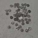 Hicarer Rhinestone Embellishments 19 mm Sew on Rhinestones Gems Button Accessory Silver Glass Crystals Buttons for DIY Jewelry Crafting Sewing Clothes Wedding Hair Decoration Accessories(50 Packs)
