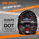 OUMURS Adult ATV Dirt Bike Helmet with Goggles Gloves & Mask Adjustable Sun Visor Motorcycle Adult Helmet Off-Road Motocross Downhill Moped MX for Unisex-Adult