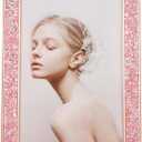 Gold Picture Frames-Sparkling Photo Frames, Decorative Reinstones Picture Frame 5 x 7 Inch ,Metal Picture Frames Glitter Photo Display for Desk or Wall,Tabletop, Counterspace, Shelf (Pink Gold, 5 x 7)