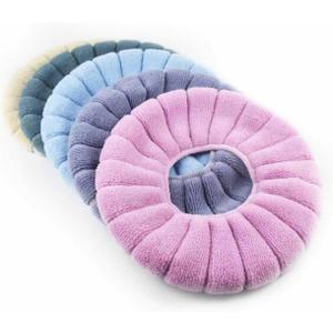 SKJ&COtoilet seat covers, 5-piece set, washable, soft, and warm toilet seat covers, suitable for bathrooms, universal round/extended toilet seat, 5 color combinations, suitable for use in cold weather