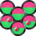 TOODOO Toss and Catch Balls Game, 3 Set Paddle Toss and Catch Ball, 6 Paddles and 3 Balls, Suitable for Sports, Beach, Gifts, Event and Game Prizes, Party Favor and Supplies (Black, 6.1 Inch)