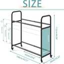 Hershii Rolling Tire Storage Rack Adjustable - Black, Tire Storage Shelf for Garage 24.80-42.51'' x 15.35'' x 44.09'', All Black