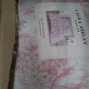 Laura Ashley - Twin XL Comforter Set, Reversible Cotton Bedding for Year Round Use, 2 Piece Coquette Bed Set with Matching Pillowcase (Delphine Mauve Pink)