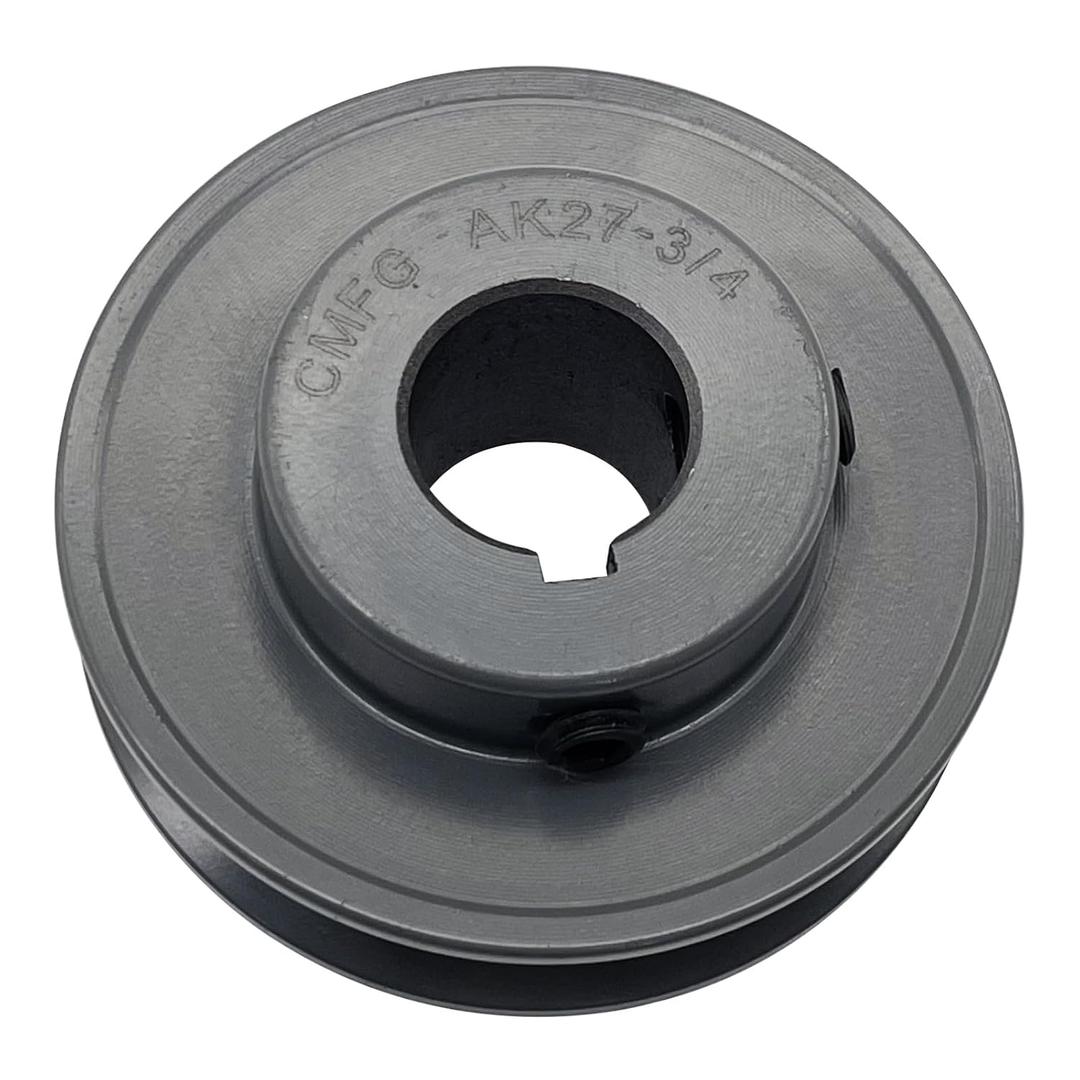 CMFG AK27-3/ 4 v Belt Pulley, 2.7 inch OD, 3/ 4 Inch Bore, Cast Iron Material, AK Single Groove Motor Pulley for "4L" or "A" or "3L" Belts, AK27X3/ 4 Pulley