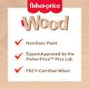 Fisher-Price Wood Preschool Toy Color Wheel Puzzle, 19 Wooden Pieces for Shape-Sorting Play, Preschool Kids Ages 3+ Years