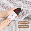 Waffle Electric Heated Throw Blanket 50"x60" 6 Heat Levels & 4 Timer Settings, Ultra-Soft Faux Fur & Sherpa, ETL Certified, Overheat Protection, Machine Washable, Ideal Gift, Grey