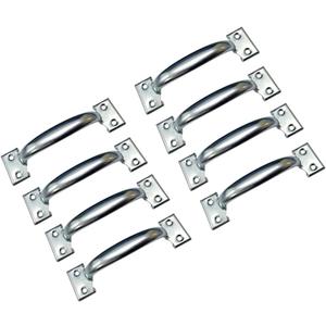 QCAA Door Pull, 6-1/2", Steel, Zinc, 8 Pack, Made in Taiwan