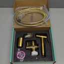 BARROCK Handheld Bidet Sprayer for Toilet, Stainless Steel Metal Made Baby Cloth Diaper Spraying Kit, Bathroom Toilet Bidet Attachment Set for Bathing Pets and Feminine Hygiene, Brushed Brass Gold