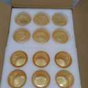 12 Pcs Clear Gold Glass Votive Candle Holders, Vintage Candle Holder Bulk, Tealight Candle Holders for Table Centerpieces, Home, Bridal Shower, Birthday, Party Table Decor