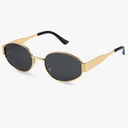 livho 2025 Trendy Oval Sunglasses - Stylish Polarized Shades for Everyday - Retro Metal Frames