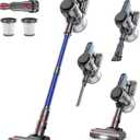 NADALY Cordless Vacuum Cleaner for Home, 8-in-1 Powerful Stick Vacuum Cordless with 45Mins Runtime, Anti-Tangle, Lightweight, 1.5L Dust Cup, Rechargeable Vacuum for Hardwood Floor Carpet Pet Hair (Blue)