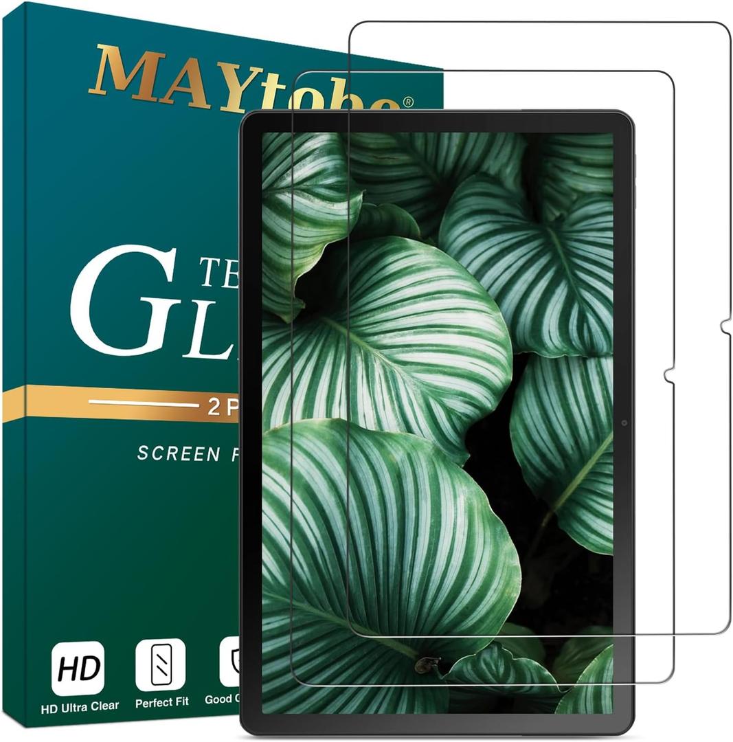 MAYtobe [2-Pack Screen Protector Designed for Lenovo Tab M10 Plus 3rd Gen (10.6 Inch) Tempered Glass, No Bubbles, Scratch-Resistant, Easy to Install