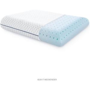 WEEKENDER Gel Memory Foam Pillow - Standard Size - 1-Pack - Medium Plush Feel - Neck & Shoulder Support - For Back, Side, & Stomach Sleepers - Home, Hotel, & Hospital Essentials