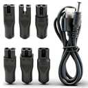 5V Charger Cord USB Adapter for Electric Hair Clippers, Beard Trimmers, Shavers, Beauty Instruments, Electric Hairdressers, Desk Lamps, Purifiers Power Supply Charging Cable 7 PCS Set