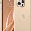 SUPFINE Magnetic for iPhone 14 Pro Case (Compatible with MagSafe) (Military Grade Drop Protection) Slim Translucent Matte Shockproof with Anti-Fingerprint Phone Case,Sand Pink