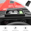 JWWY Dashboard Storage Tray Organizer for 2024-2026+ Jeep Wrangler JL & Gladiator JT, Center Console Storage Box Interior Accessories, Black, 1PC