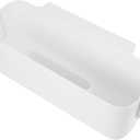 OUNONA Kitchen Hanging Basket Dormitory Bedside Basket Bedside Organizer Metal Hanging Storage (White)