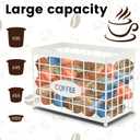 Coffee Pod Holder k Cups Holder Magnetic Coffee Pods Holder High-Capacity k Cup Holder Station Organizer, Bar Accessories.Suitable For Kitchen And Office Countertop (White)
