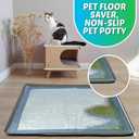 TidyFriend Dog Pee Pad Holder Tray Fits Up to 30” x 36” Wee Wee Pee Pads - Stable Grip, Raised Edges, Quick-Wipe Silicone Surface Dog Potty Tray Holder for Indoor Flooring Protection (Grey)