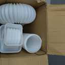 Prestantious 16.5ft Long Gutter Downspout Extensions, Downspout Extender Drainage Pipe for 2"3" and 3"4" Downspout, Outside Diameter 3.1 Inches, Pipe Stretched Length 16.5ft (White-1 pack)
