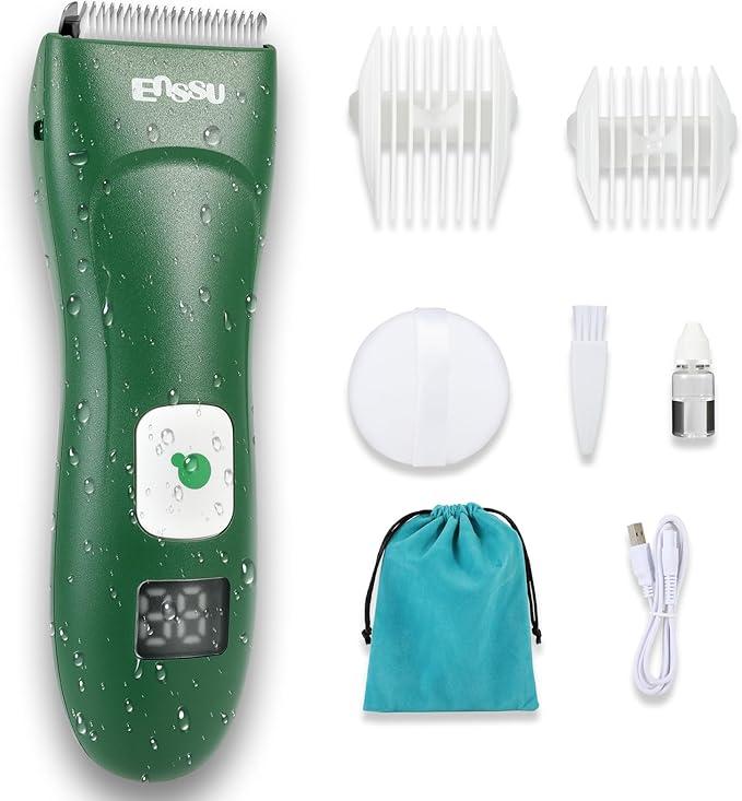 ENSSU Baby Hair Clippers, Rechargeable Hair Clipper for Kids with LED Display, Baby Hair Cutting Kit with Skin-Safe Blade,Cordless Baby Hair Trimmer for Children/Toddler, Waterproof & 1H Quick Charger