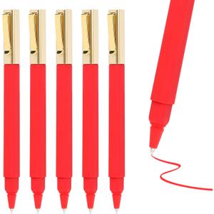 36 Pack Gel Pens Red 0.5mm Medium Point Red Gel Ink Pens with Cap Quick Drying Ballpoint Pen Smooth Writing Fine Point Pen for Journaling School Office Supplies