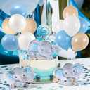 6 Sets Balloon Stand Kit for Table Elephant Baby Shower Tables Centerpiece with Balloon It's a Boy Baby Shower Decor for Elephant Theme Gender Reveal Birthday Party Decoration Supplies