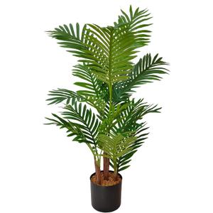 Artificial 3 Feet Areca Palm Tree, Faux Palm Tree Pot, Fake Plants，Palm Trees for Home, Office, Living Room, Kitchen, Bedroom, Balcony Decor, Indoor Outdoor Perfect Housewarming Gift