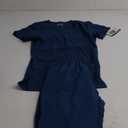 Green Town Scrubs for Women Scrub Set - V-Neck Top and Straight Leg Pant, 5 Pockets, Easy Care-Caribbean-Small