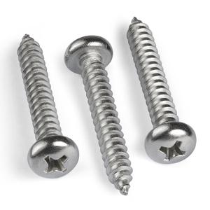 #8 x 1 Inch Pan Head Wood Screws, Phillips Drive, Stainless Steel 304 (18-8), Self Tapping for Wood, Sheet Metal Screws, 200 Pack (Silver)