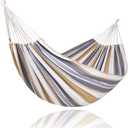 SUNCREAT Large Hammock for Tree, Outdoor Tree Fabric Hammock Only, Coffee Stripes