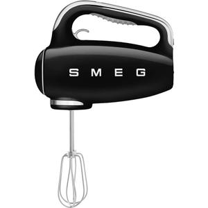 SMEG Black 50's Retro Style Electric Hand Mixer with Set of Beaters, Set of Dough Hooks and Set of Whisks