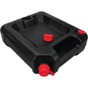 Performance Tool W4077 16-Quart Oil Drain Container, Deep Drain Well, Integrated Handle, Sealing Rubber Gaskets, Black