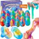 Prefilled Easter Eggs with Slime for Easter Basket Stuffers, Stress Relief Slime Eggs for for Kids Easter Eggs Hunt, Easter Party Favors, Classroom Prize, Easter Gifts, 24PCS